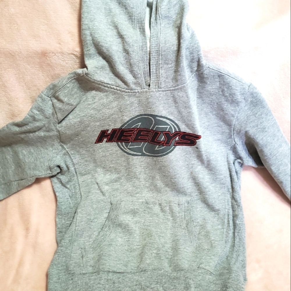 EUC Boys' Heelys Gray Hoody Sz 10-12, No Stains, Very Good Condition
